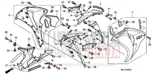 CARENA CENTRALE CBR1000RR9 di 2009